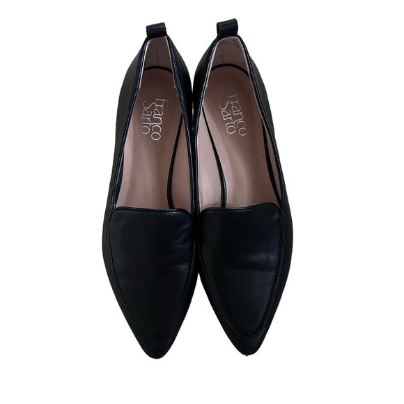 Franco Sarto Black Studio Loafers Pointed Toe Womens 8.5 Classic Neutral Office - Picture 6 of 10
